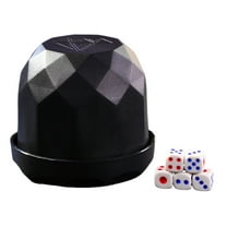 BAELLERT 1 Set Dice Cup with Base 5 Dot Dice Heavy Duty Manual Shaker Cup Adults Family Night Bar Party Gambling Drinking Board Game Casino Equipment
