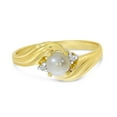 thumbnail image 6 of 10k Yellow Gold Freshwater Cultured Pearl And Diamond Ring, 6 of 8
