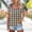 Khaki, variant on Women's V-Neck T-Shirt, Loose Fit Short Sleeve Blouse with Lattice Stripe and Breathable Design for Casual Summer Wear