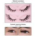 thumbnail image 6 of 5 Pairs False Eyelashes Fox Eye, Natural Look Fluffy Wispy Cat Eye Fake Lashes Faux Mink Strip Lashes, 6 of 8