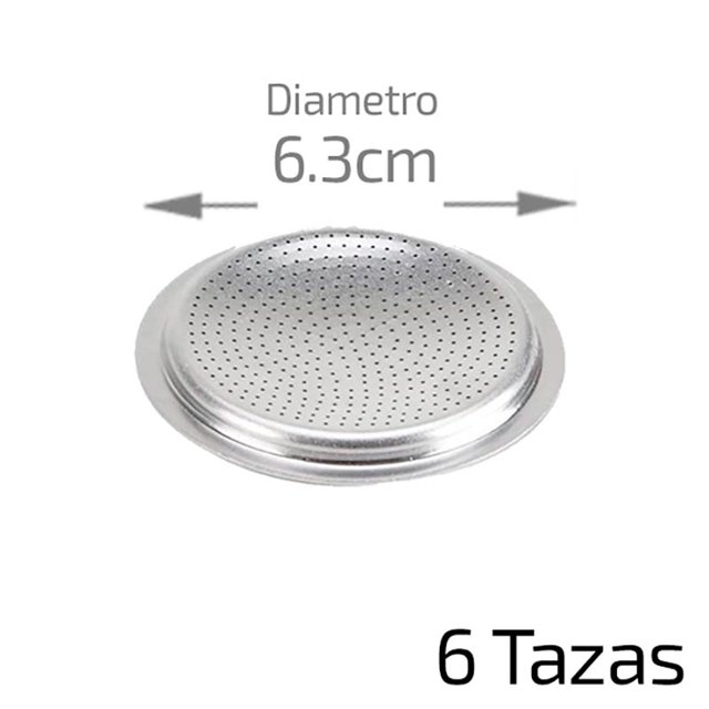 Filtro para Cafetera Italiana - 6 Tazas Prensado Francés Bialetti y Turmix