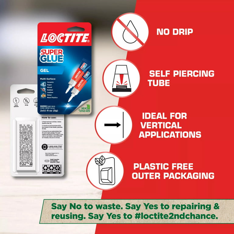 BAZIC Super Glue Gel 2g Clear No Run Fast Dry Adhesive (3/Pack), 24-Packs 