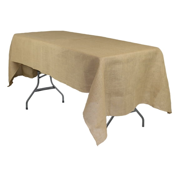 Your Chair Covers - 60 x 120 Inch Rectangular Burlap Tablecloth