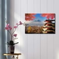 thumbnail image 2 of wall26 - Japanese Shrine on a Garden Looking Over Mount Fuji - Canvas Art Home Art - 24x36 inches, 2 of 4