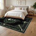 thumbnail image 3 of ODIKA Ghost Horror Vintage Spooky Border Scroll Gothic Skull Refined Structured for Dining Room, Under Table, Office, Non-Slip Chair-Friendly Floor, 3 of 7