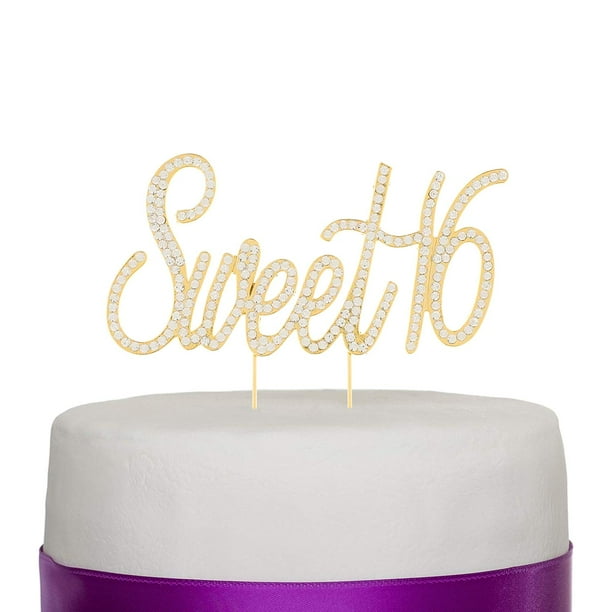 Download Sweet 16 Cake Topper Crystal Rhinestone 16th Birthday ...