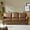 Brown, variant on 3 Seater Faux Leather Sofa Upholstered Couch with Nailhead Trim Rolled Armrest for Living Room Brown