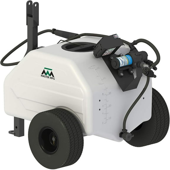 Master Manufacturing Revolt Lithium-Ion Series Rechargeable 12 Gallon Tow-Behind Trailer Broadcast Sprayer Sprayer - 84" Spray Pattern, 1.1GPM
