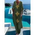 thumbnail image 6 of Bsubseach Long Kaftan Dresses for Women Gold Embroidery Beach Outfits Plus Size Summer Caftan, 6 of 6