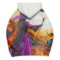 thumbnail image 4 of Halloween Sweatshirts for Women 2025 Pumpkin Patchwork Long Sleeve Drawstring Hoodie Oversized Spooky Season Vintage Funny Sweatshirt Family Party Fall Festival Outerwear with PocketXdegoge, 4 of 5