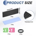 thumbnail image 2 of Uxcell M.2 2280 Nvme SSD Heatsink, Radiator Cooler Aluminum Heat Sink Cooling Fin with Thermal Pads/Tape/Rubber Rings Black 70x22x3mm 1, 2 of 7