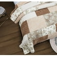thumbnail image 4 of DaDa Bedding Dusty Rose Taupe Beige Brown Floral Cottage Patchwork Quilted Bedspread Set (JHW-866), 4 of 9