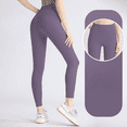 thumbnail image 5 of Women's Seamless High Waist Peach Butt Fitness Running Yoga Pants, Traceless Tummy Control Quick-Dry Workout Leggings, 5 of 8