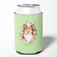 thumbnail image 2 of Carolines Treasures CK4373CC Sheltie Green Flowers Can or Bottle Hugger Can Hugger multicolor, 2 of 5