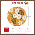 thumbnail image 3 of Daiia White Floral and Butterflies Drawing Merry Christmas Tree Skirt , Xmas Large Lace-up Tree Skirt, Santa Snowflakes Rustic Home Decorations New Year Party Farmhouse Decor-48", 3 of 7