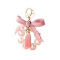 thumbnail image 1 of Methold Llavero moda Bowknot llavero moderno hecho a mano exquisito bolso encanto Auto colgante decoración fiesta cumpleaños Universal Luces de acuario Rosado Methold PT004589-01, 1 of 6
