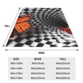 thumbnail image 3 of Vsdgher Butterflies Optical Illusion Ultra-Soft Micro flannel Blanket Throw Blankets for Couch Sofa, Bed (4 sizes)-50"x40", 3 of 7
