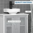 thumbnail image 2 of Modern Under Sink Cabinet, 2-Door Bathroom Storage & Vanity, Adjustable Shelves, Gray & White, 2 of 8
