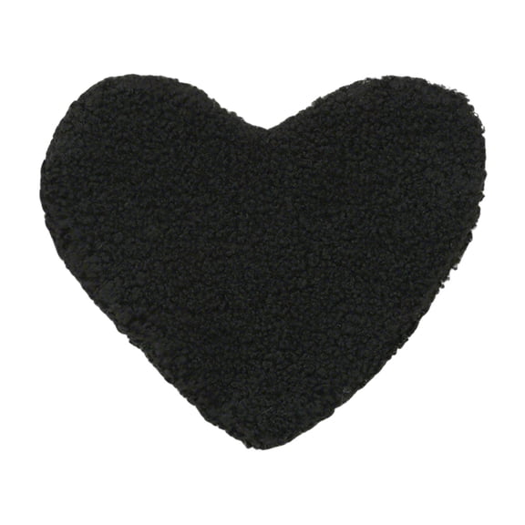 Braided Placemats，Heavy Cotton Polyester Washable Heart Table Mats for Dining Tables，Non Slip Heat Resistant Black