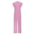 thumbnail image 3 of 2025 Summer New Women's Jumpsuit | Lightweight And Breathable Round Neck | Color And Size Loose Casual Pants | Versatile For Commuting And Vacation off The Shoulder Jumpsuits Pant Rompers for Women, 3 of 5