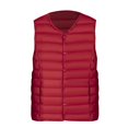 thumbnail image 4 of Women's Lightweight Down Vest, Sleeveless Quilted Puffer Jacket with Cotton Blend Shell, Warm Winter Insulated Vest, Slim Fit Casual Sleeveless Coat for Women, Cold Weather Thermal Vest Red XXXL, 4 of 4
