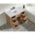 thumbnail image 3 of Ari Kitchen & Bath Lauren 42" Solid Wood Bathroom Vanity, Italian Carrara Marble Countertop, 3 of 9