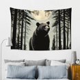 thumbnail image 7 of ZFLMY Bear Forest Full Moon Tapestry Home Decor for Wall Hanging, Bedroom, Living Room - 100% Polyester 60x40in, 7 of 7
