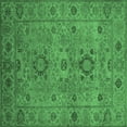 thumbnail image 1 of Ahgly Company Indoor Square Oriental Emerald Green Industrial Area Rugs, 6' Square, 1 of 4