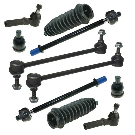 10 Pc Front Outer Inner Tie Rod Ends Lower Ball Joints Sway Bars Bellow Boots Complete Suspension Kit Fits select: 1996-2000 DODGE GRAND CARAVAN, 1996-2000 CHRYSLER TOWN & COUNTRY