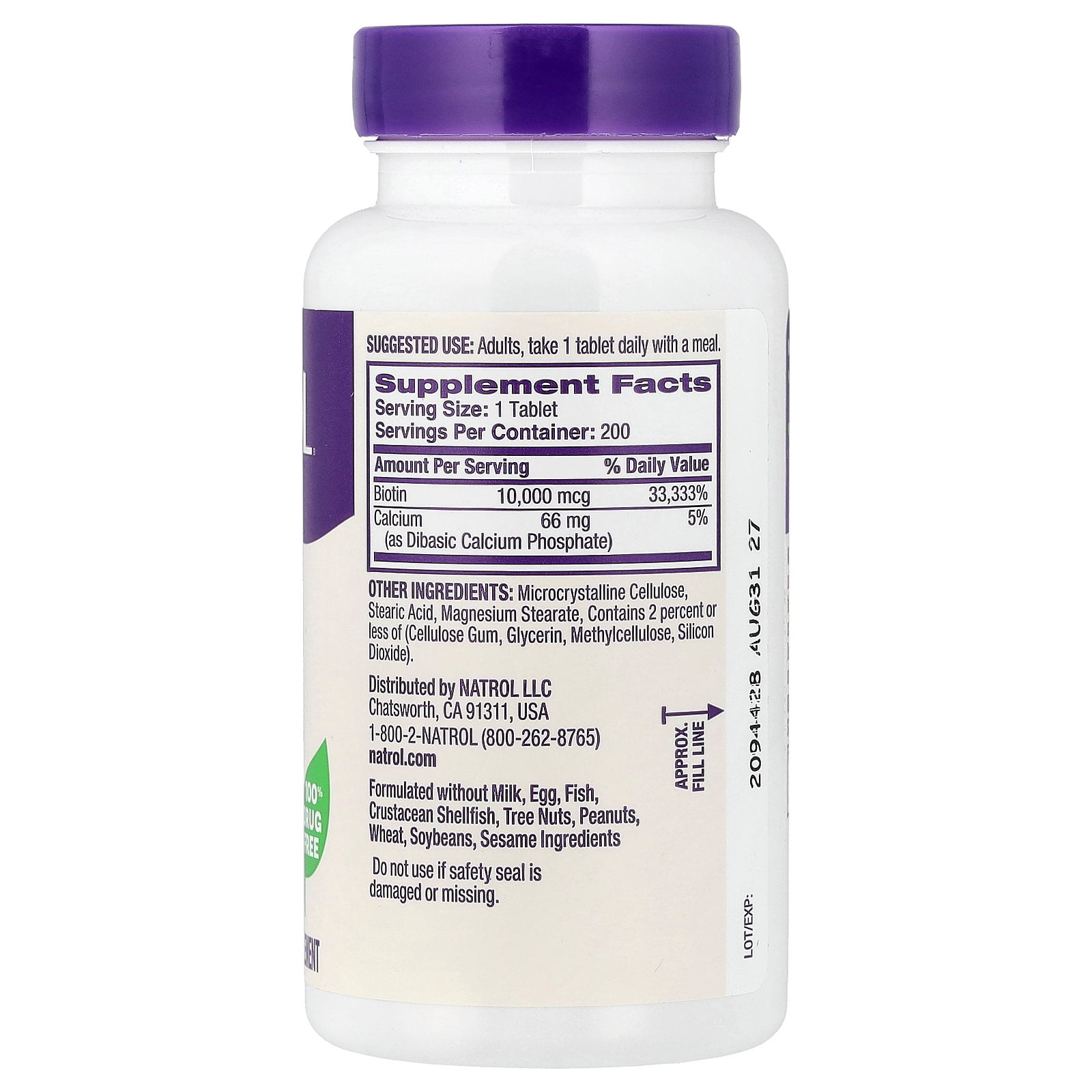 Natrol Biotin, 200 Tablets