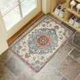 thumbnail image 4 of Boho Light Blue Carpet Door Mat 30 X 17 Inch Welcome Doormat Indoor Outdoor Entrance Floor Mat Non Slip Spring Summer Decor Rubber Mats, 4 of 6