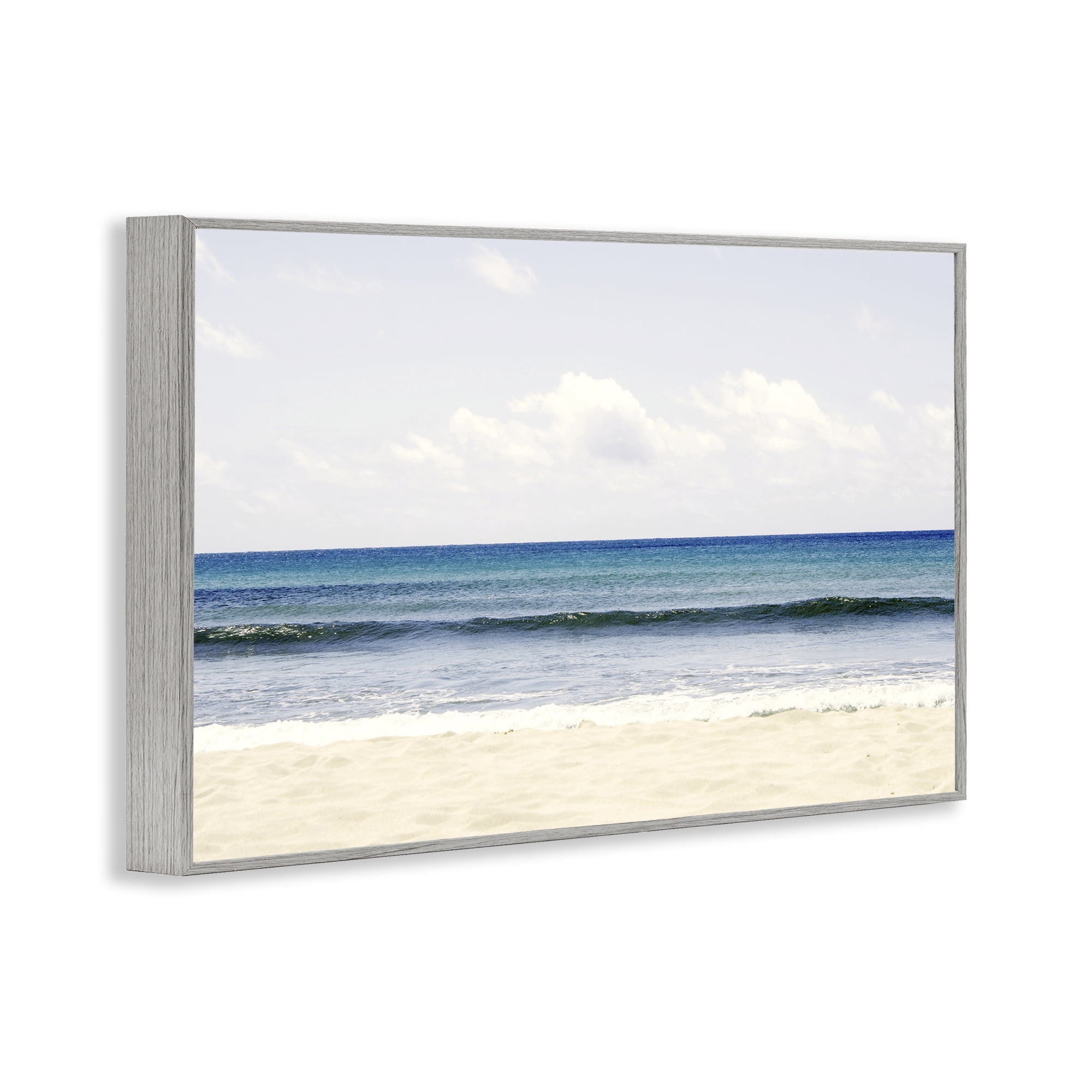 Stupell Industries Summer Seaside Escape Gray Framed Giclee Art, design by Gemma Bardot