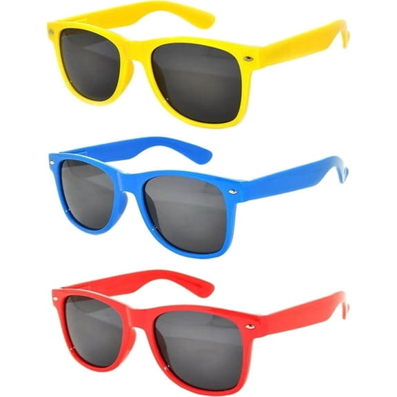 HBMYN Polarized Uv Protection Toddlers Kids Sunglasses,Yellow/Blue/Red,3-Piece,Kids Sunglasses,Baby Sunglasses