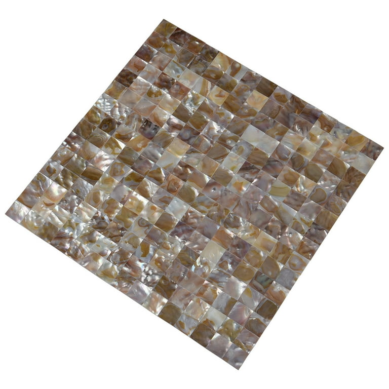 Art3d Square Colorful Brown Seamless 12 in. x 12 in. Mother of Peral Tile (6-Pack) Art3d Square Colorful Brown Seamless 12 in. x 12 in. Mother of Peral Tile (6-Pack)