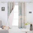 thumbnail image 3 of Hokiten Christmas Blackout Curtains | Light Blocking Print Window Curtains, Xmas Santa Deer Snowflake Winter Thermal Insulated Window Drapes for Living Room Kitchen Cafe (2 Panels, 104"W x 52"L), 3 of 7