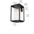 thumbnail image 2 of Elegant Lighting Ludlow 10 Inch Outdoor Wall Sconce In Black, 2 of 8