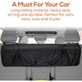 thumbnail image 3 of Trobo Back Seat Trunk Organizer, 5 Mesh Pockets Foldable Backseat Car Organizer & Storage, Multipurpose Auto Interior Space Saving Cargo Hanging Trunk Storage Bag, Travel Accessories, Adjustable Strap, 3 of 7