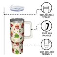 thumbnail image 3 of 30oz Merry Christmas Tumbler with Straw and Handle, Santa Claus Stainless Steel Insulated Cup Gifts, 3 of 5