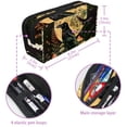 thumbnail image 5 of MUOOUM Pencil Case, Moon Crow Nature Flowers Large Capacity Pencil Pouch Stationery Pen Bag, 5 of 7