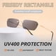 thumbnail image 4 of Gafas de sol retro pequeñas, estrechas y sin montura, transparentes, vintage, 4 of 4