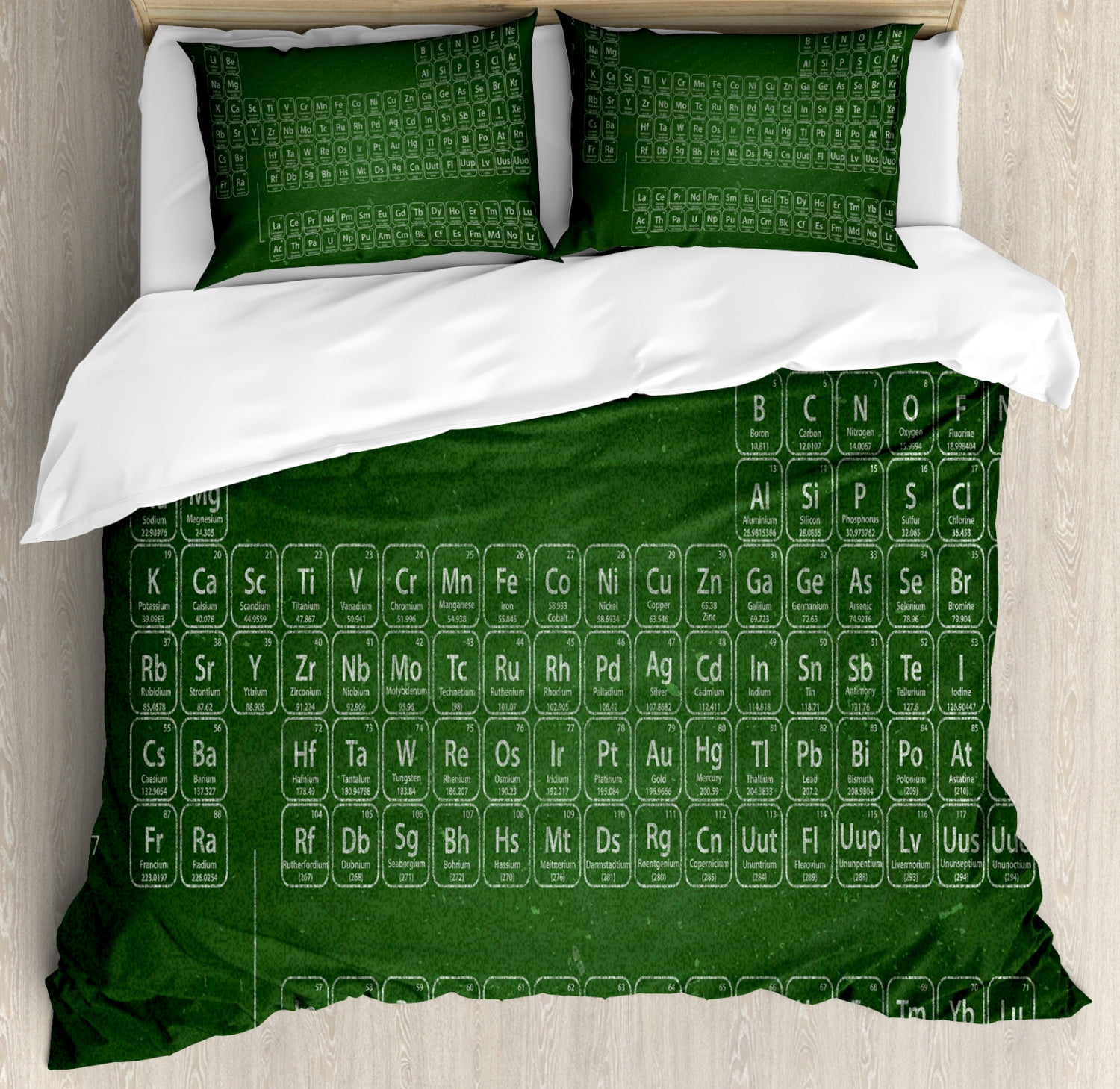Chemistry Elements Duvet Cover Set King Size, Periodic Table of