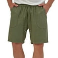 thumbnail image 3 of Defitshape Men's Summer 2 Piece Shorts Set Beach Fashion Comfy V Neck Spring Vest Casual Waist Coat Sleeveless Pocket Army Green Medium, 3 of 4