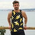 thumbnail image 6 of Lsque Banana Pattern Mens Tank Tops Muscle Athletic Quick Dry Sleeveless Workout Fitness T Shirts Beach Tank Top, Loose-fit Sleeveless Shirt for Men-X-Large, 6 of 7