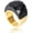 Black, variant on Crystal Glass Stainless Steel Band Ring Gold Plated Fashion Exaggerated Cubic Zirconia Rings Women's Stunning Large Statement Rhinestone Bands Cocktail Party Ring for Ladies Birthday