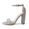 thumbnail image 2 of J. Adams Shirley High Silver Comfortable Heels for Women | Open Toe Ankle Strap Sandal Block Heel Dress Platform, 2 of 6