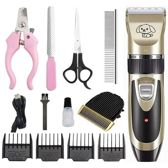 Rechargeable Cordless Dogs Cats Horse Grooming Clippers - Professional Pet Hair Clippers with Comb Guides for Dogs Cats Horses and Other House Animals Pet Grooming Kit