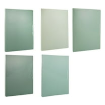 MERILER 10-Pack Gradient Green Plastic Folders with Pockets, A4 Size - Water-Resistant and Multi-Purpose for School and Office Organization