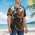 thumbnail image 4 of Haiem Western Guitar Cowboy Printed Hawaiian Shirt for Men - Men’s Casual Beach Summer Shirts - Stretch Fabric with Modern Fit-Medium, 4 of 7