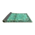 thumbnail image 2 of Ahgly Company Indoor Round Persian Turquoise Blue Traditional Area Rugs, 4' Round, 2 of 4