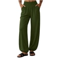 thumbnail image 3 of Lutiedan Joggers Pants for Women Wide Leg Baggy Athletic Pants High Waisted Casual Trendy Workout Pants with Pocket S-XXL, 3 of 8